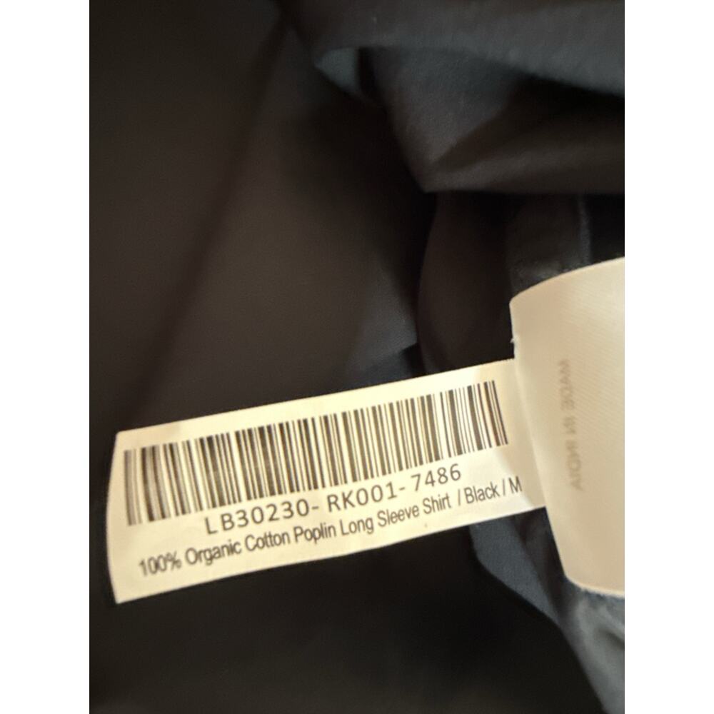Quince Black 100% Organic Cotton Poplin Button-Up Shirt Women’s Medium NWT - Picture 10 of 10